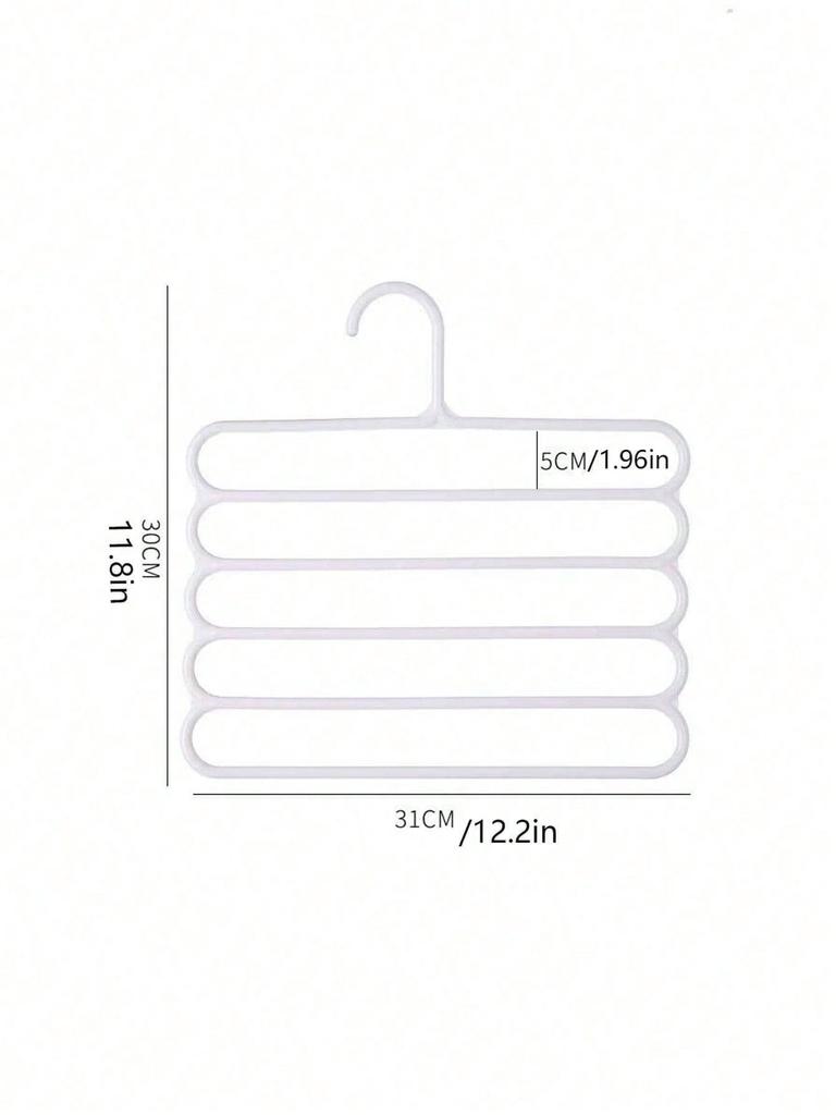 Multi-Function Pants Hanger Organizer, Space Saving Closet Rack, Holds Multiple Pairs, Durable PP Material
