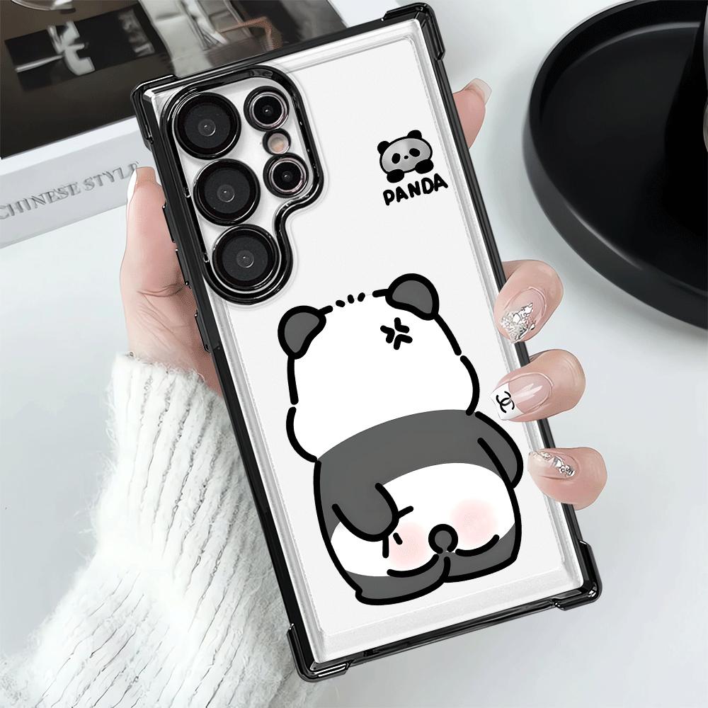 Cartoon Cute Panda Phone Cover Case for Samsung Galaxy S25 S24 S21 Plus S25Edge S22 Ultra S20 FE S23