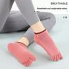 Women Yoga Socks Five Finger Toe Fitness Aerobics Dance Socks Silicone Anti Slip Pilates for ChildrenBeginner Active Ankle Sock