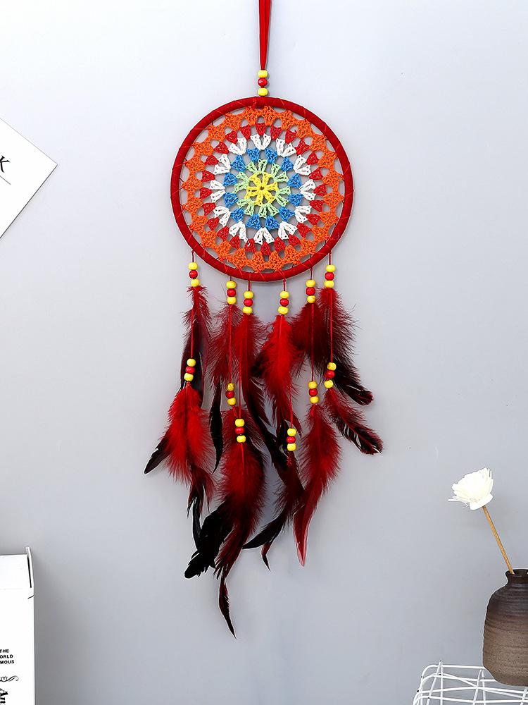Dream Catcher Office Bedroom Hanging Ornaments Creative Hand-Woven Feather Car Pendant Wall Decor Birthday Gift Home Decoration