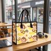 Cute Monkey Print Tote Bag Casual Lightweight Handbag for Daily Shopping Travel Use