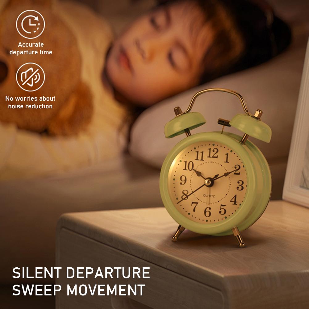 Alarm Clock,Dormitory Student Alarm Clock,Multifunctional Metal Small Alarm Clock,Children's Bedroom Bedside Dedicated Clock,