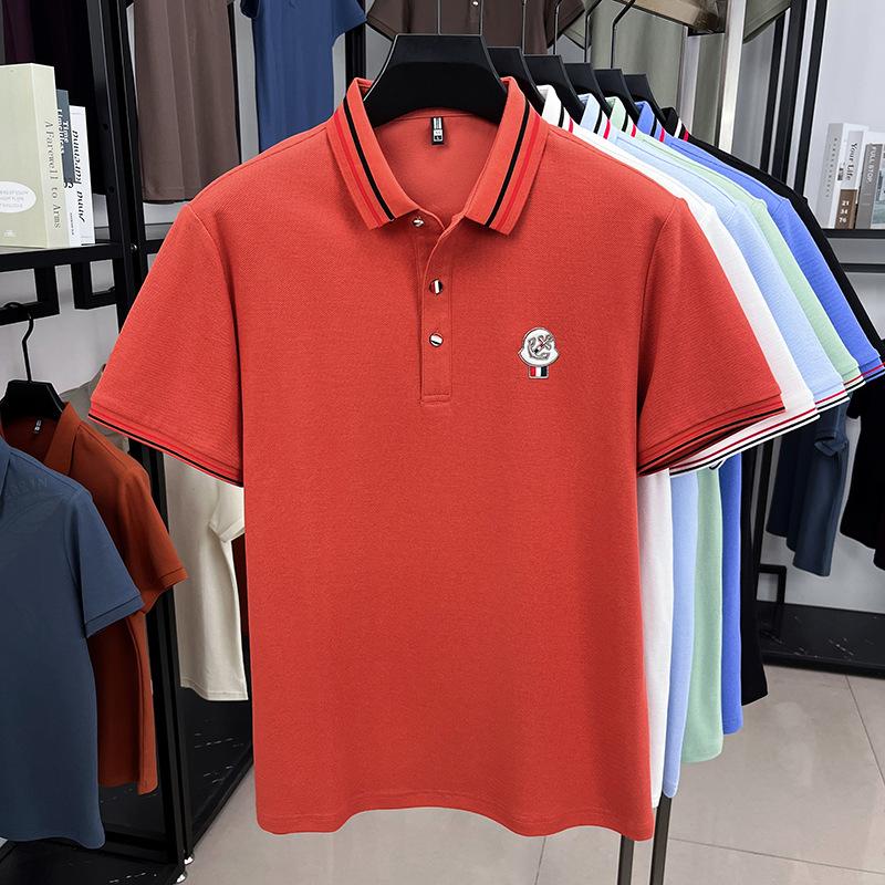 Short Sleeve T-Shirt Lapel Collar Polo Shirt Summer Business Loose Fit Plus Size Top