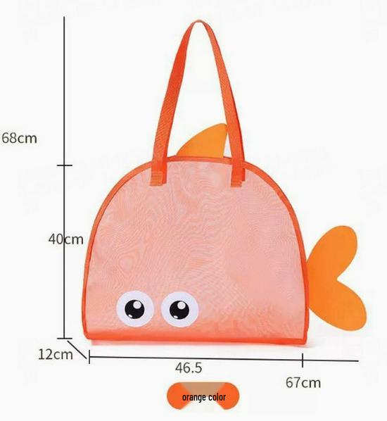 Large Capacity Mesh Beach Tote Bag for Outdoor Use