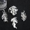 Punk Flame Dragon Duckbill Clips Totem Hair Side Clips Halloween Hair Grips Ponytail Decoration Cosplay Hair Barrettes