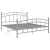 Bed Frame Gray Metal 180x200 Cm