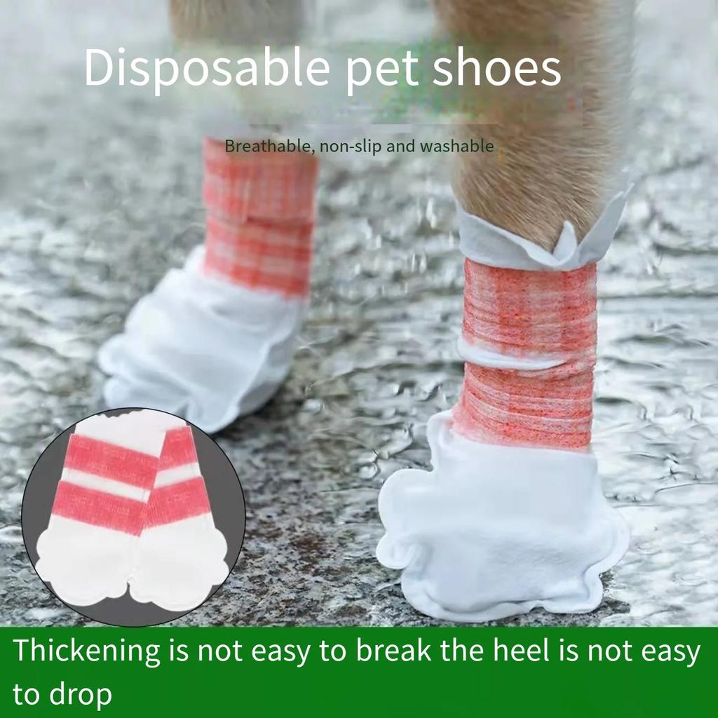 Einweg Haustier Hundeschuhe Socken Fußabdeckung wasserdicht und verschmutzte Schuhüberzieher fallen nicht leicht ab Teddybär Hund spazieren gehen Magie
