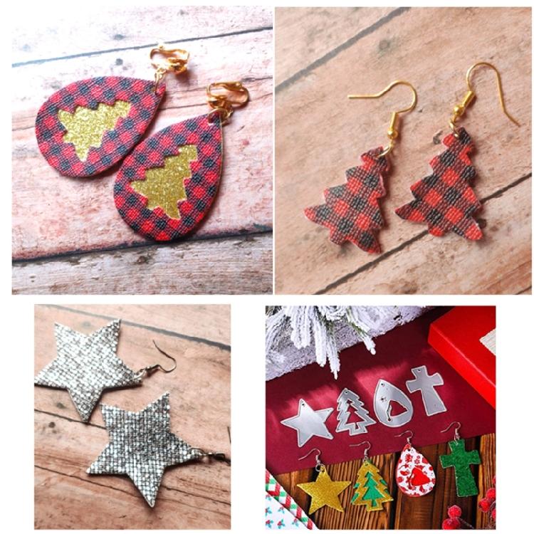 Christmas Earrings Metal Cutting Dies Card Embossing DIY Photo Album Template