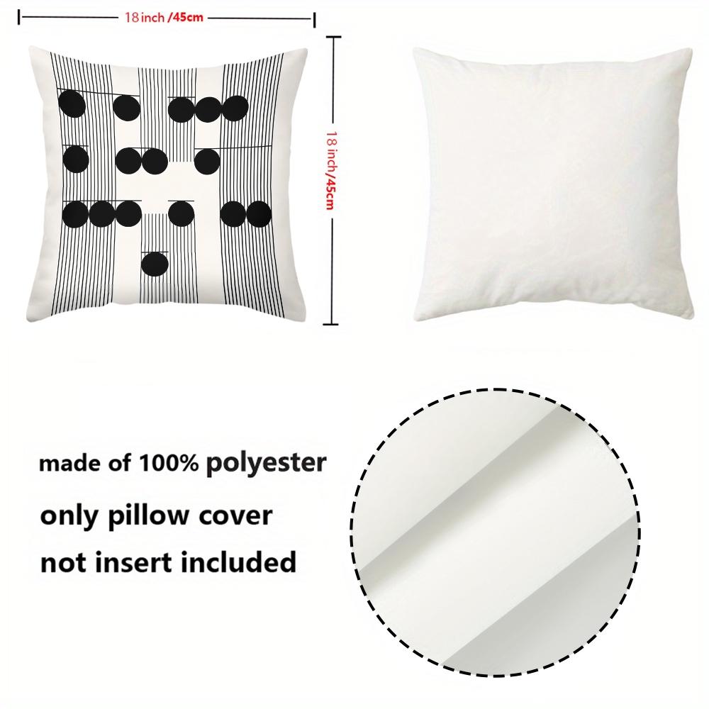 Modern Black White Patterned Decorative Throw Pillows Polyester pillowcase, sofa decorative cushion cov
