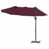 Sun Umbrella Bordeaux Red 372 X 198 X 243 Cm