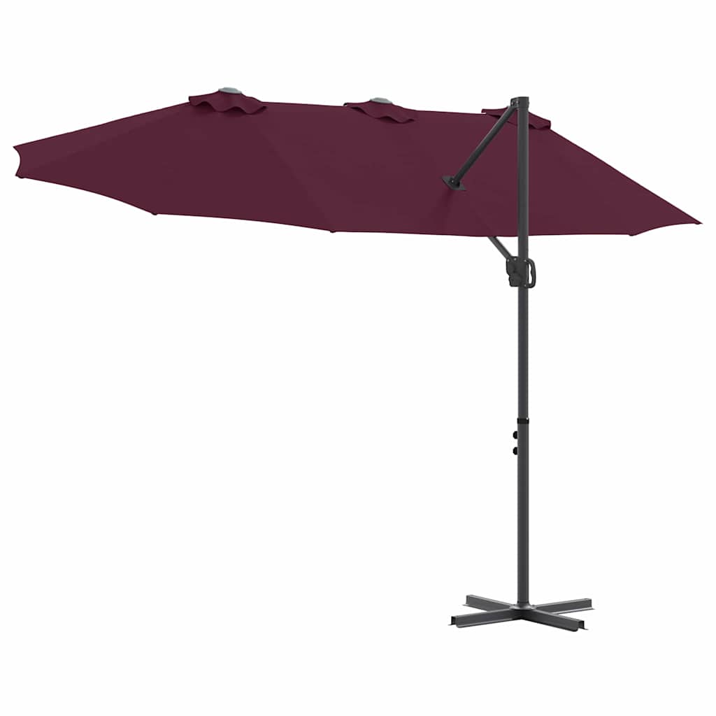 Sun Umbrella Bordeaux Red 372 X 198 X 243 Cm