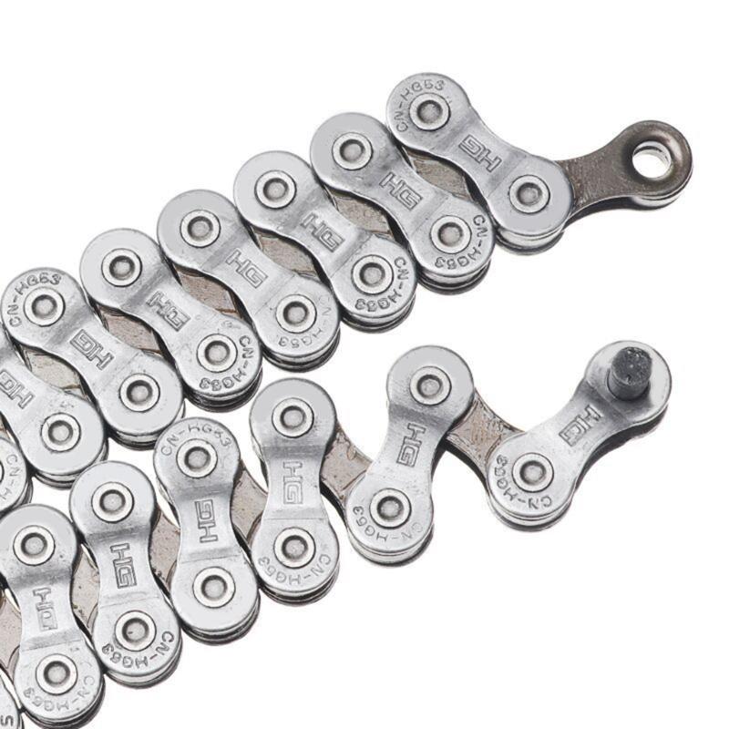 Bicycles Chain High Strength Steel Cycling Chain with Buckle, 112 Link Bike Derailleur Chain 9 Speed Bicycles Chain