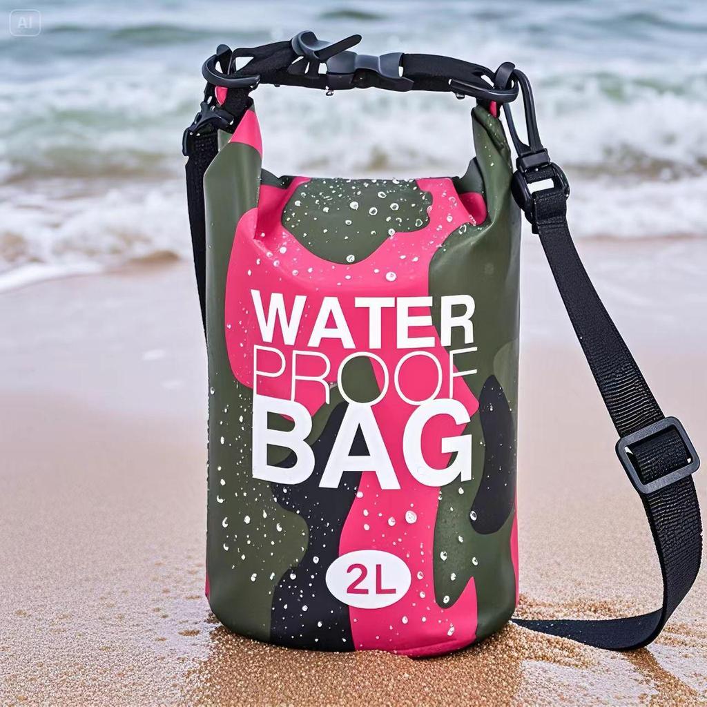 Portable Outdoor Waterproof Bag for Camping, Mountaineering, Cycling, Canyoning, Swimming, Beach, Rafting - Bucket Style Pouch