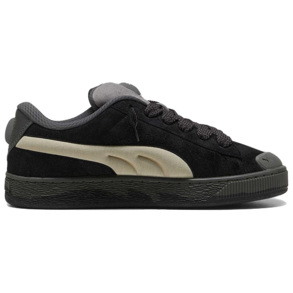 Puma Suede XL Crush Unisex Black Shadow Grey Low Top Lifestyle Sneakers 399099-02