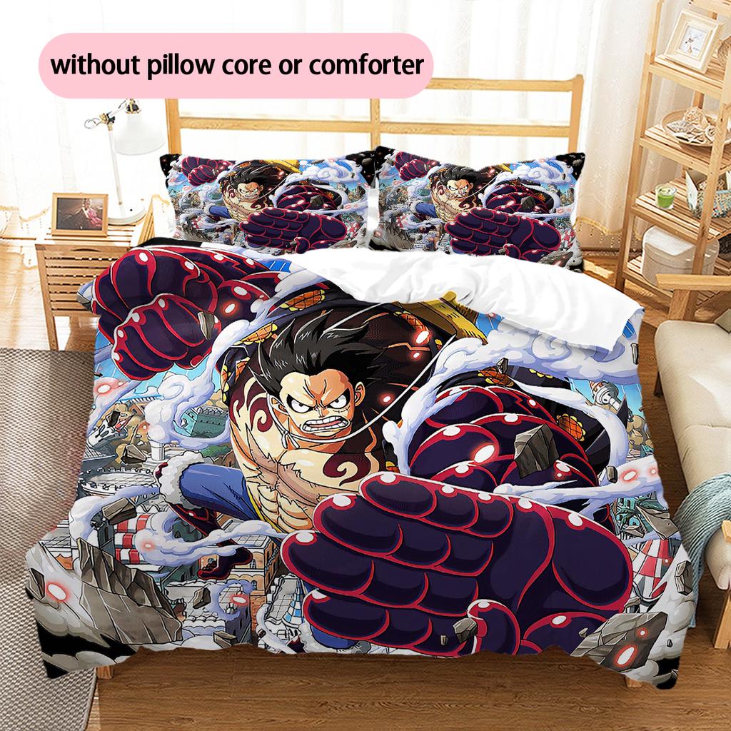 Cartoon Pattern Bedding Quilt Set Quilt Cover Pillowcase Home Decoration Birthday Gift (1 * Duvet Cover + 2 * Pillowcase, Without Core)
