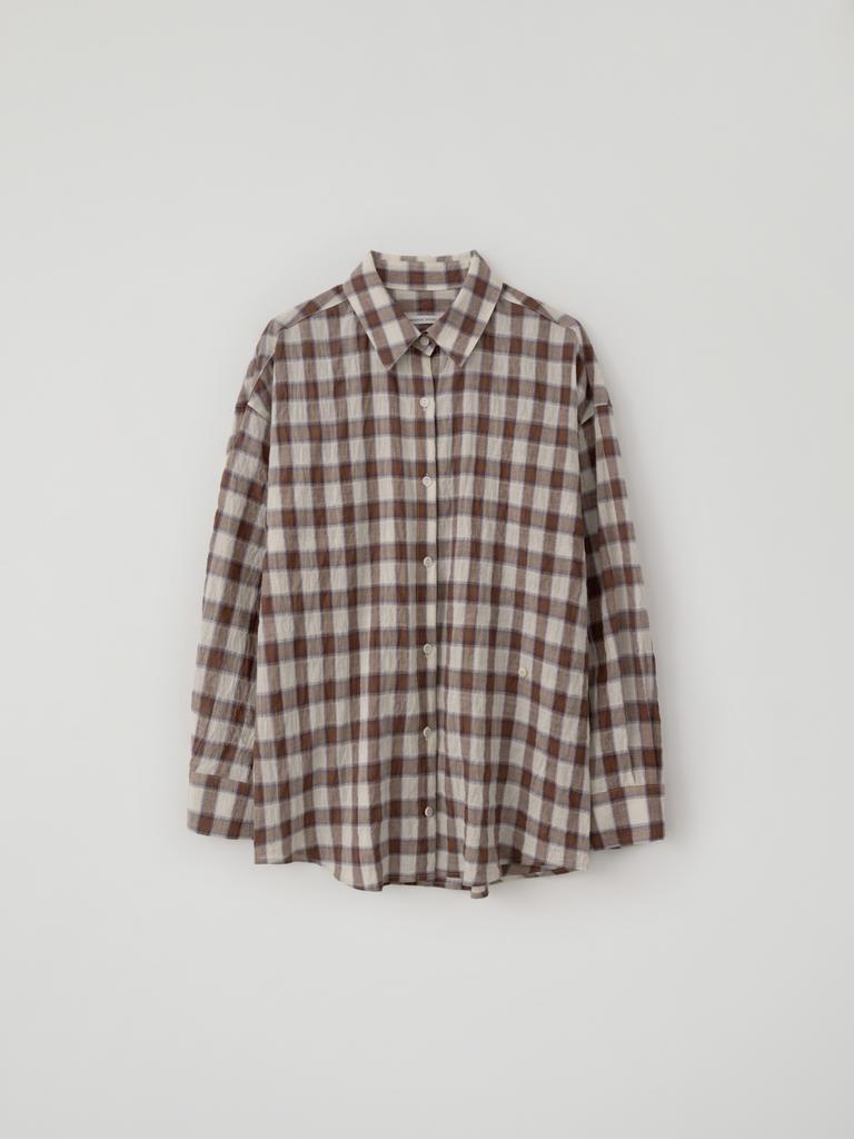 Tollo Relaxed Plaid Shirt (Brown)