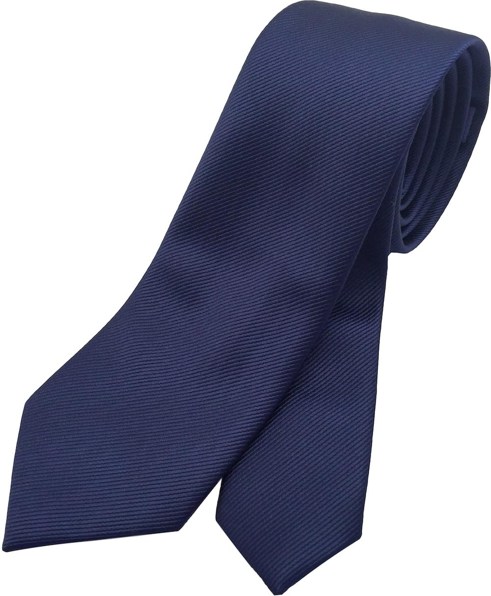 

[Best Item] Necktie, Navy Blue, Dark Blue, Narrow Tie, Men s Business Slim Tie, 6cm, Hand Washable, Solid Color, Matte Jacquard 2