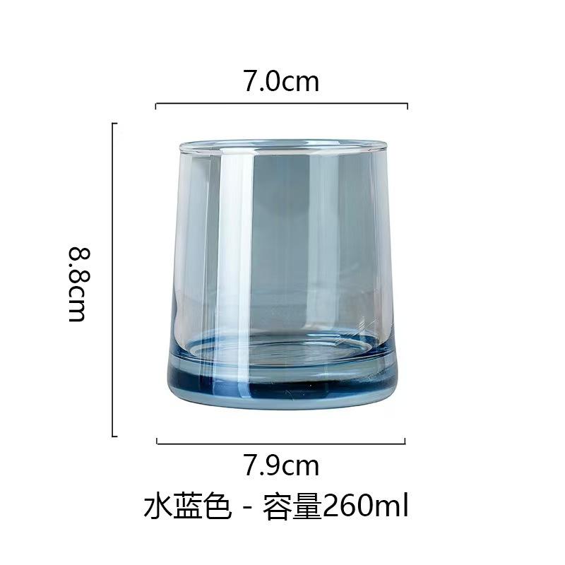Glass Whiskey Cup Transparent Water Tumbler for Tea Coffee Juice Bar Drinkware Gift