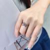 S925 Sterling Silver Leaf Ring For Women European Fashion Natural Peridot Crystal Jewelry High Sense Minimalist Finger Ornament