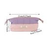 Colorblock Cute Makeup Bag Zipper Pencil Case Casual Stationery Bag  Student
