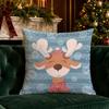 Christmas Cartoon Pillow Covers Pattern Cushion Cover Suitable for Sofa Bedroom Car Pillow Cover