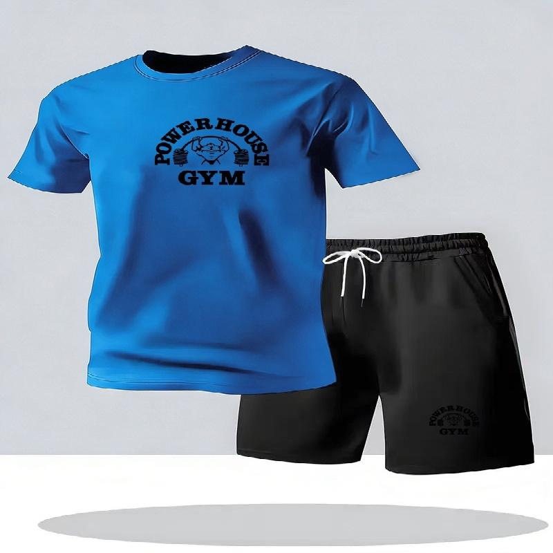 Men's set 2026 summer men's clothing casual T-shirt+shorts two-piece set men's short sleeved breathable sports set two-piece set