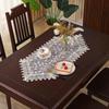 European Lace Embroidered Table Runner & Coaster Set