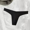 Solid Color Men Underwear Men's Low-rise Elastic Waistband Thong Briefs Seamless Sport Style Panties Breathable Cotton U-convex