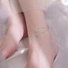 PANJBJ 925 Silver Color Mosubi Zircon Anklet For Women Girl Simplicity Retro Exquisite Jewelry Birthday Gift Dropshipping