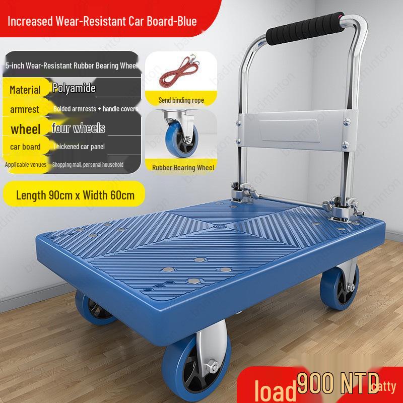 Lightweight Portable Folding Hand Cart for Moving and Delivery, Small Flatbed Truck for Household Use, Free Shipping