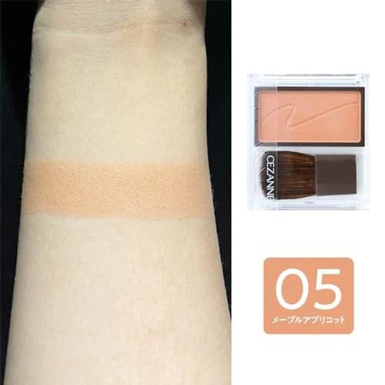 Cezanne Cheek Brush 05 Maple Apricot 2.2g Beige Color Blending Natural Flush