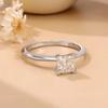 M-JAJA 1CT Princess Cut Moissanite Engagement Ring for Women S925 Silver Gold Plated Diamond Wedding Band Fine Jewelry
