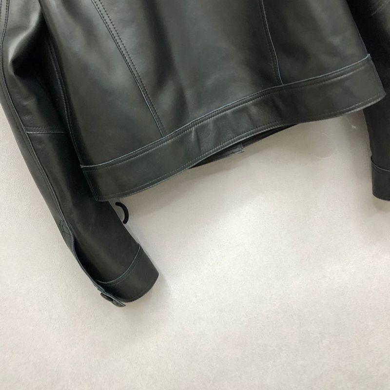 European Cropped Leather Jacket Women's Motorcycle PU Leather Short Korean Loose Workwear Hong Kong Wind Jacket
