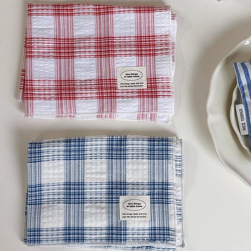 30*40cm Rectangular Design Photography Props Tablecloth Washable Stripe Ornament Cotton Slip-resistant 2 Colors