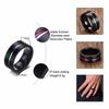 Vnox 6/8mm Svart Ring för Män Kvinnor Spår Regnbåge Rostfritt Stål Vigselringar Trendiga Broderskapsringar Casual Herrsmycken