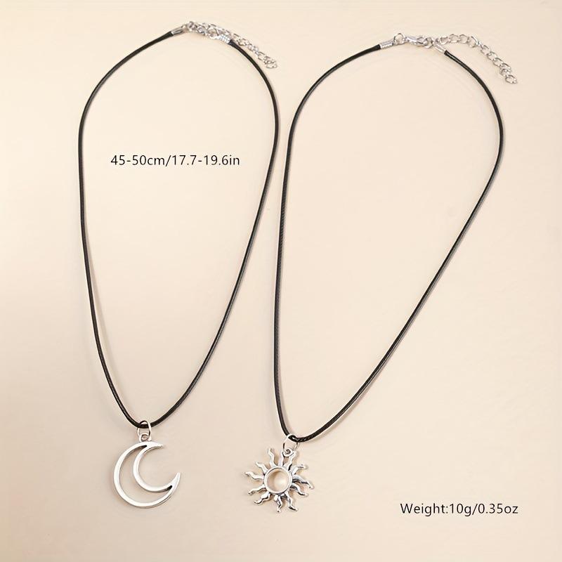 New Sun and Moon Couple Design Necklace Creative Simple Niche Versatile Clavicle Chain Jewelry
