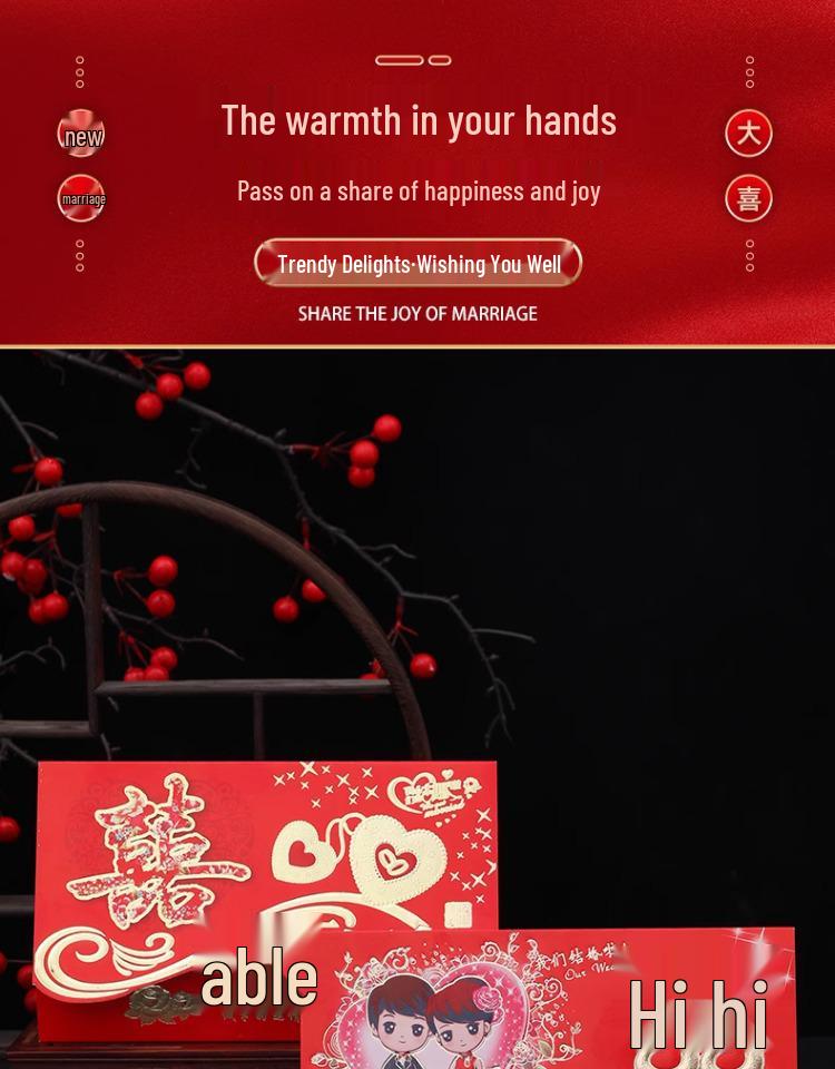 50 Chinese Style Creative Wedding Invitations - Personalized Wedding Supplies