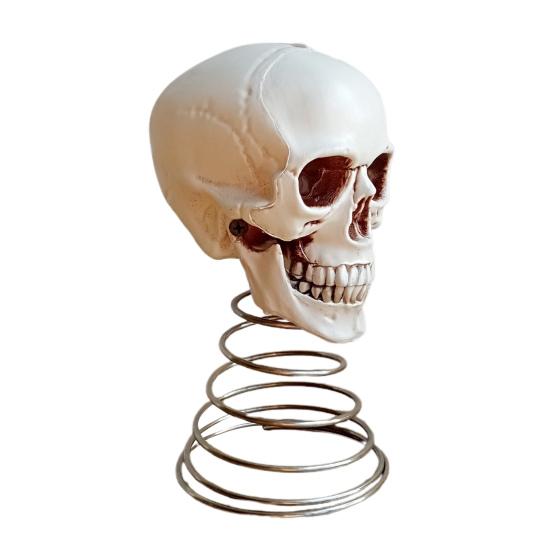 Halloween Skull Tree Topper Spooky Plastic Skeleton Christmas Tree Ornaments for Halloween Xmas Home Party Decor