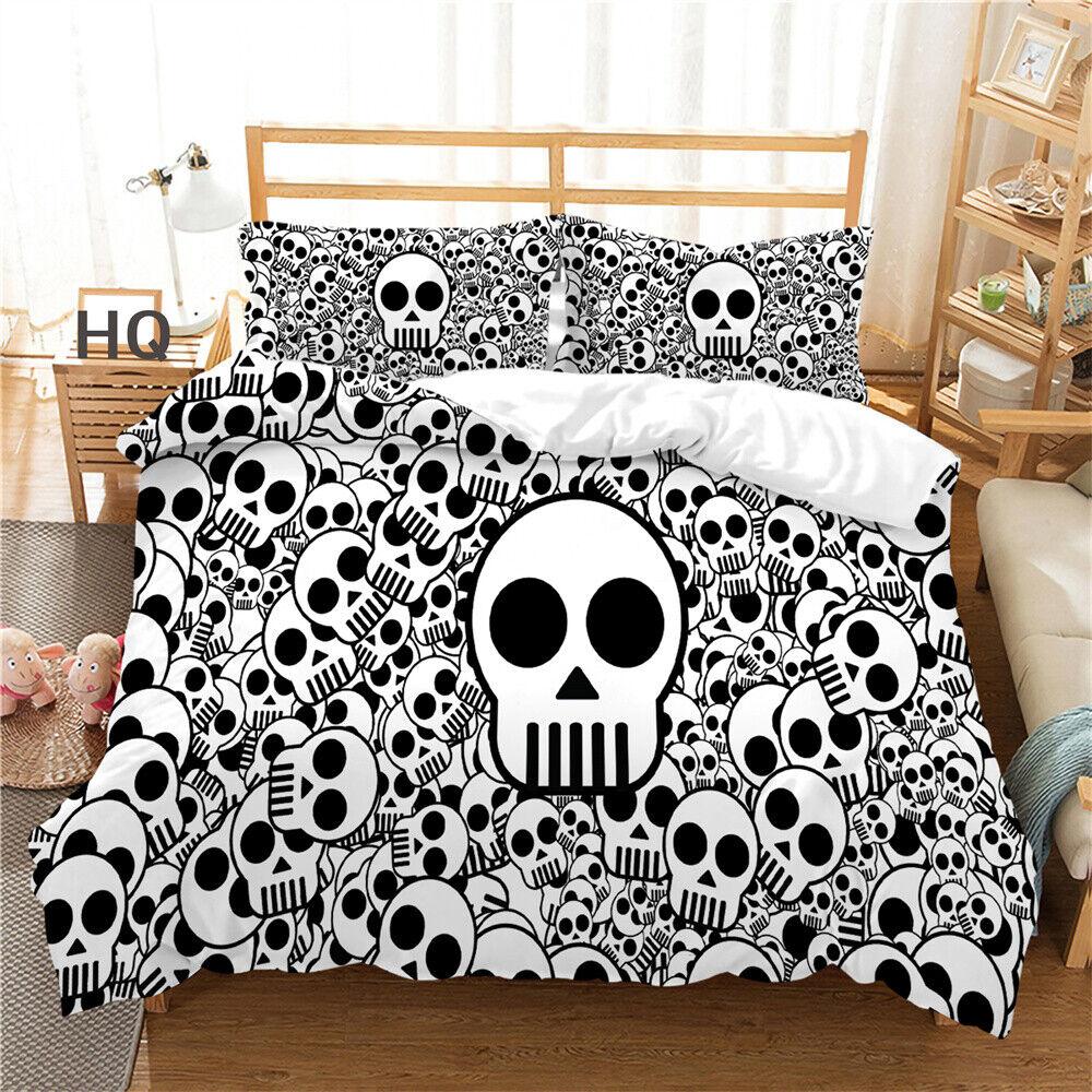 Duvet Cover 3D Skull Comforter Cover High End Bedspread Children Bedclothes