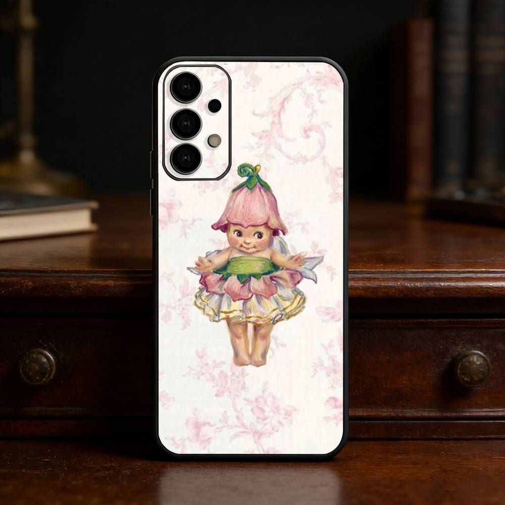 Kewpie Cute Angel baby Clear phone Case For Samsung S25,24,21,22,23,30,Ultra,20,Plus,Fe,Lite,Note Soft Black Cover