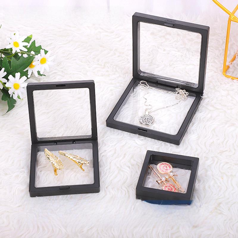 Transparente Schmuckschatulle mit Aufbewahrung für Halsketten, Ringe und Ohrringe