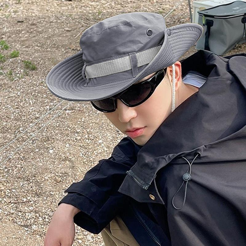 Fisherman Hat Men'S Spring And Summer Thin Travel Sunshade Cowboy Hat Outdoor Sun Protection Fishing And Hiking Hat
