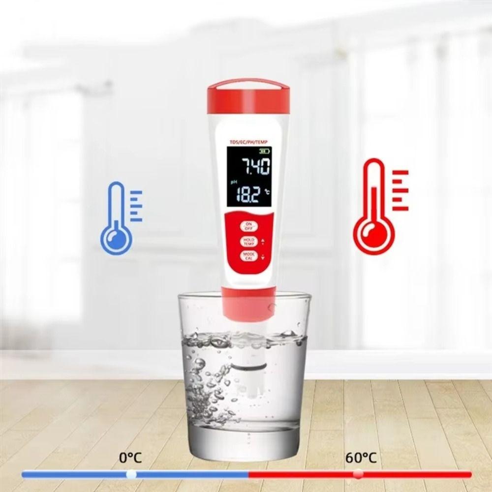 4-in-1 Water Quality Tester Multifunction Water Purity Testing Pen Digital PH Meter  Aquarium