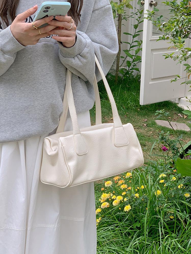 New Trendy Versatile Women's Shoulder Bag Korean Ins Retro Underarm Bag Commuter Casual Portable Baguette Bag