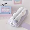 Plush Pencil Case Cake Roll Case Cute Makeup Bag Large Capacity Pen Durable Zipper Bag Pouch Soft Fluffy Stationery for Girls Novelty Dessert