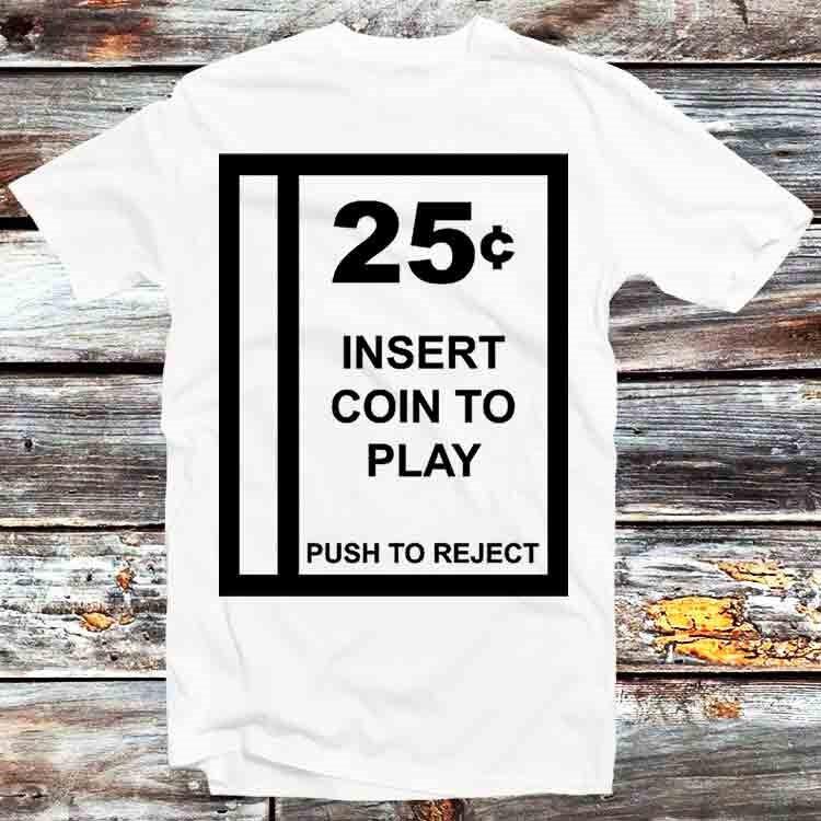 

Аркадный монетоприемник Atari Вставьте монету для игры Нажмите для возврата Футболка B1014 3XL