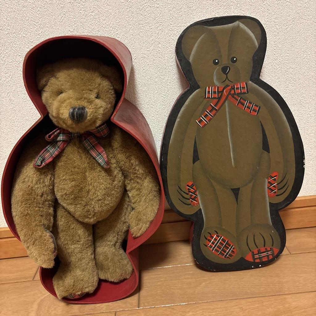 [USED] Checkered Teddy Bear In a Special Box