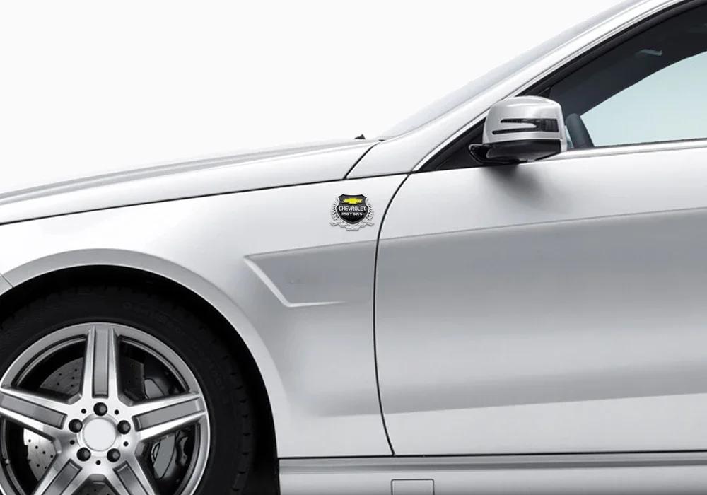 2 Stück Metall-Emblem für Autofenster, Kotflügel, Kofferraum-Aufkleber für Chevrolet AVEO CAPTIVA CRUZE IMPALA LACETTI MALIBU EQUINOx SILVERADO TRAX