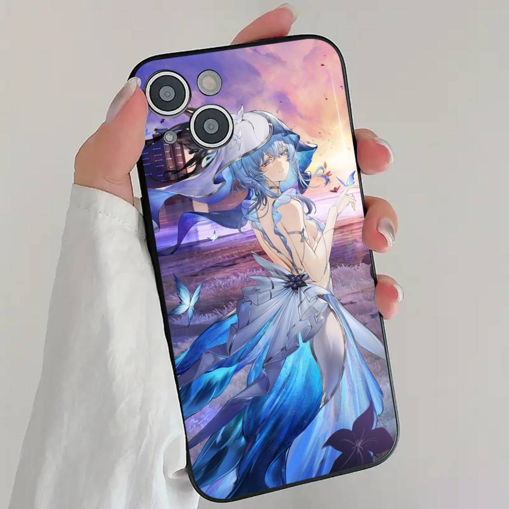 Anime Game W-Wuthering W-Waves Phone Case Cool Black Silicone Soft For IPhone 16 15 14 13 12 11 X XR Plus Pro Max Plus