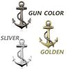 Ship Anchor Metal Car Sticker, Sliver Universal Body Sticker 3D Navy Car Logo Metal
